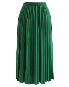 Falda midi plisada Simplicity en verde