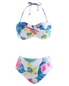 Conjunto de bikini floral multicolor