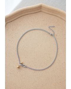 Golden Bead Pendant Chain Necklace