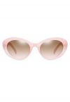 Gafas de sol estilo ojo de gato retro con montura completa en rosa