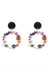 Pendientes de corona de noche de Halloween