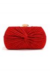 Cartera de mano con nudo de Shining Gift en color rojo