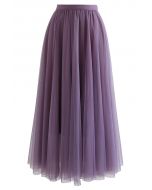 My Secret Garden Tulle Maxi Skirt in Purple