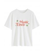 Camiseta con cuello redondo Love Mom