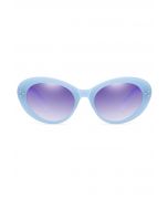 Gafas de sol estilo ojo de gato retro con borde completo en azul