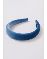 Diadema de esponja de terciopelo elegante en azul