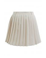 Minifalda plisada clásica en marfil