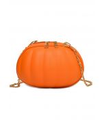 Bolso bandolera divertido de calabaza en naranja