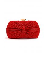 Cartera de mano con nudo de Shining Gift en color rojo