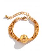 Pulsera de cadena multicapa en oro