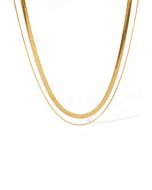 Collar dorado de doble capa