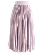 Falda midi plisada Glam Slam en rosa